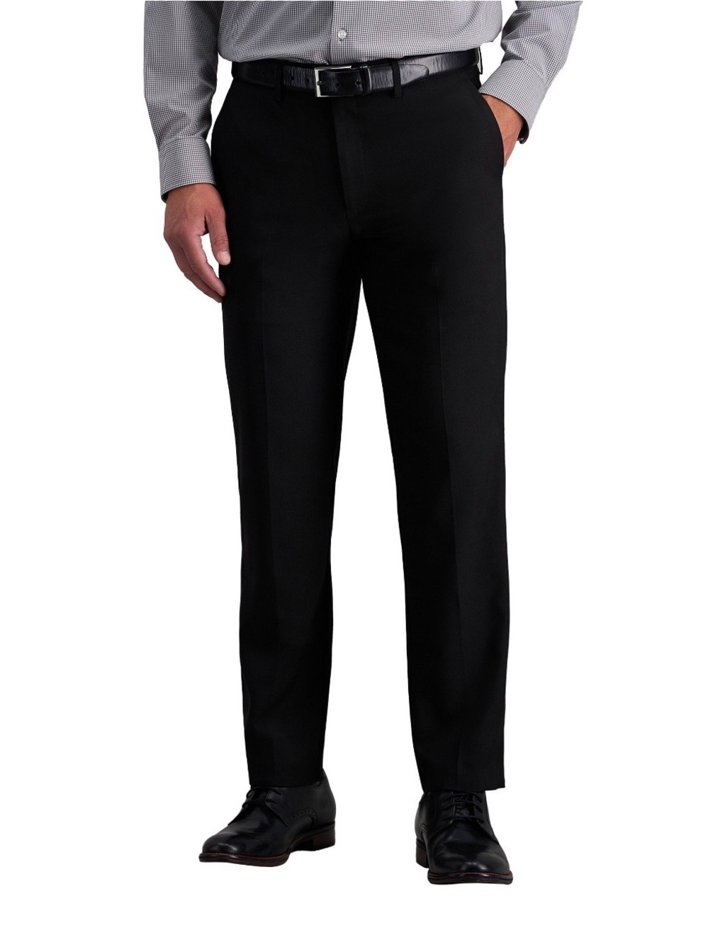 HAGGAR Black Stretch Straight Fit Dress Pants NWT Mens 38 waist